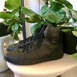 Zara Vegan Leather Hightop Sneakers
